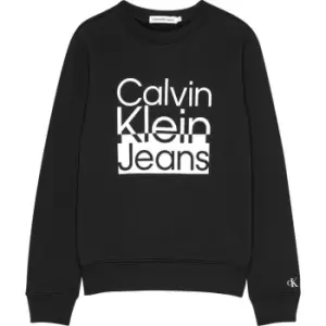 Calvin Klein Jeans Box Logo Sweatshirt - Black