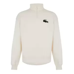 LACOSTE Rg quarter Zip Fleece Top - White