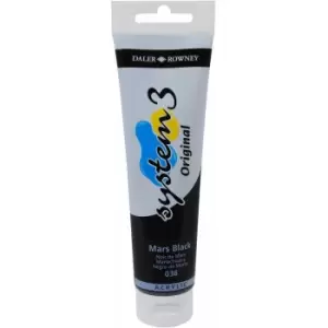 Daler Rowney System 3 Acrylic Paint Mars Black (150ml)