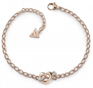 Guess Womens Rose Gold Knot Bracelet UBB29020-L Jewellery