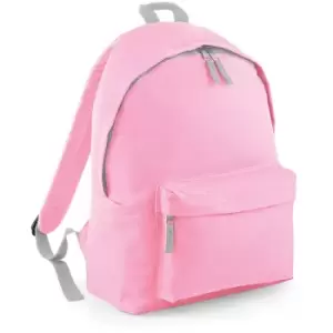 Childrens Junior Fashion Backpack Bags / Rucksack / School (Pack Of 2) (One Size) (Classic Pink/ Light Grey) - Beechfield