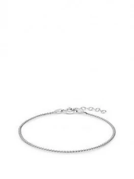 Simply Silver Sterling Silver 925 Polished Mini Twist Chain Bracelet