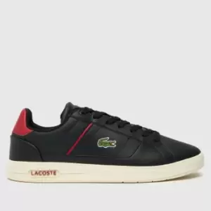 Lacoste Black & Red Europa Trainers