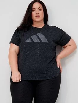 adidas Winners 3.0 Tee (Plus Size) - Black, Size 4X, Women