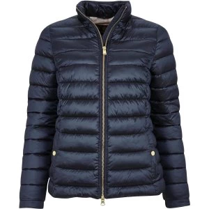 Barbour Womens Grange Quilted Jacket Navy/Olive Mist Tartan 16