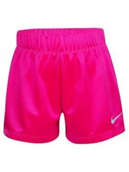 Nike Younger Girls Logo Waistband Shorts - Pink, Size 4-5 Years