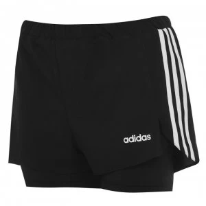 adidas Womens 2-In-1 Shorts - Black/White