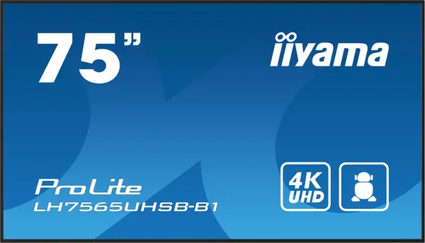 iiyama 75" LH7565UHSB-B1 4K Ultra HD IPS LCD Monitor