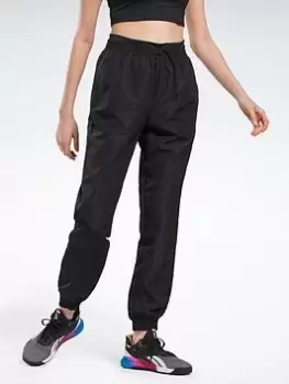 Reebok Workout Ready Woven Joggers, Black, Size L, Women