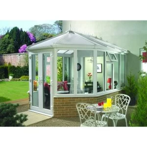 Wickes Victorian Dwarf Wall White Conservatory - 12 x 16 ft