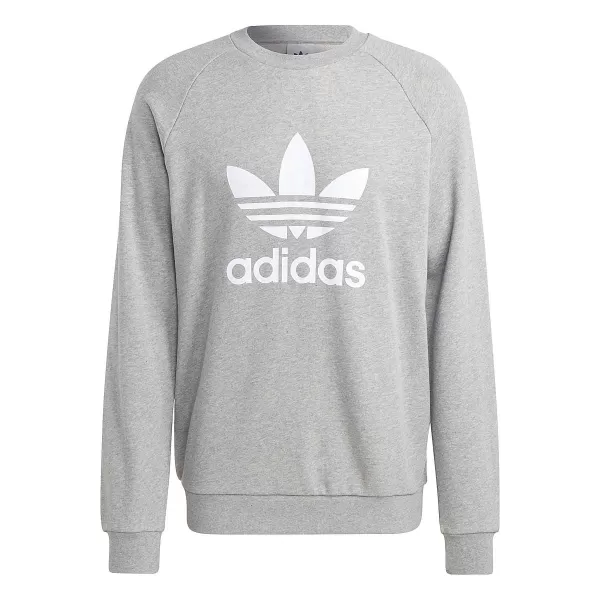 Adidas Trefoil Essentials Crewneck, Grey/white