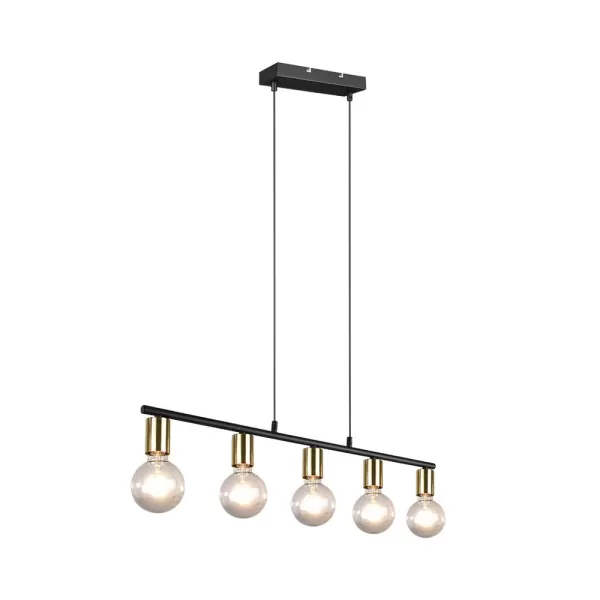 Vannes Modern 5 Light Bar Pendant Ceiling Light Brass Matt