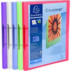 Exacompta Presentation Ring Binder Kreacover 5496E Polypropylene A4 2 ring 15mm Assorted Pack of 20