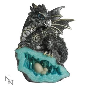 Nest Guardian Blue Dragon Figurine