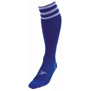 PT 3 Stripe Pro Football Socks Boys Royal/White