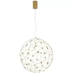 Merano Abilene 60cm Spherical Pendant Ceiling Light Gold Metal LED 21.6W 2520Lm 3000K