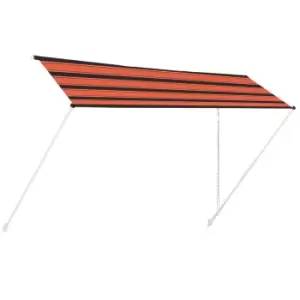 Vidaxl Retractable Awning 400X150cm Orange And Brown