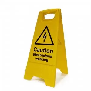 Caution Electricians Working Heavy Duty A Board made from