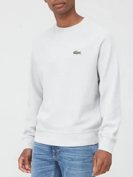 Lacoste Classic Crew Neck Sweatshirt - Grey Heather Size M Men