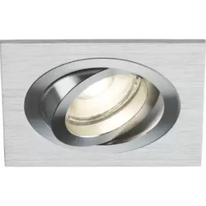 Knightsbridge - Ambar Single Tilt Square Downlight Brushed Chrome - AMA1TSBC