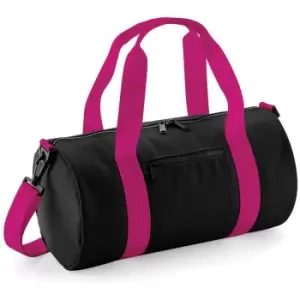 Bagbase Mini Barrel Bag (Pack of 2) (One Size) (Black/Fuchsia) - Black/Fuchsia