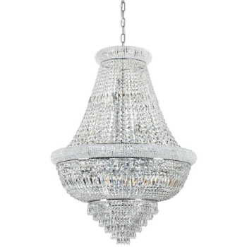 Ideal Lux Lighting - Ideal Lux DUBAI - Indoor Ceiling Chandelier Pendant Lamp 24 Lights Chrome, E14