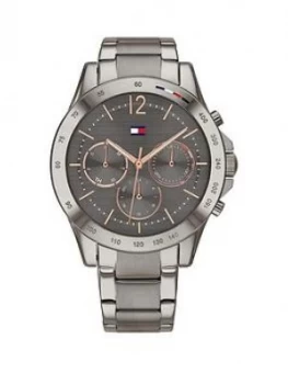 Tommy Hilfiger Haven Gunmetal Stainless Steel Grey Sunray Dial Ladies Watch