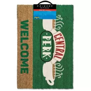 Friends Central Perk Door Mat (One Size) (Green/Light Brown/White) - Green/Light Brown/White