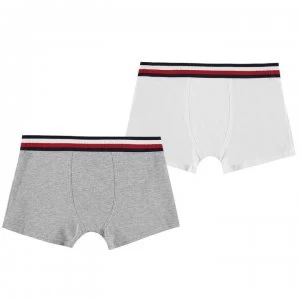 Tommy Hilfiger Tommy 2 Pack Plain Trunks - Grey/White