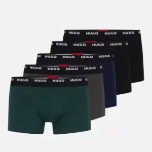 HUGO Bodywear Mens 5 Pack Boxer Trunks - Open Multi - L