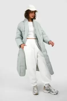 Belted Duvet Puffer Jacket