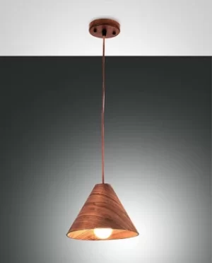 Esino Dome Pendant Ceiling Lights Walnut Glass, E27