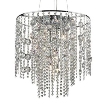 Evasione 10 Light Ceiling Pendant Chrome with Crystals, G9