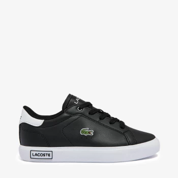 Lacoste Kids Powercourt Trainers - Black - UK 10 Kids