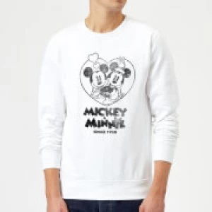 Disney Minnie Mickey Since 1928 Sweatshirt - White - XXL