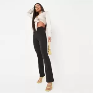 Missguided Poplin Flare Trouser - Black