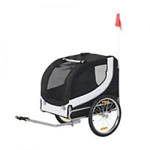 PawHut Pet Trailer White, Black 730 mm x 1300 mm x 900 mm