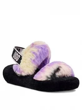 UGG Oh Yeah Tie Dye Slipper - Black, Size 6, Women