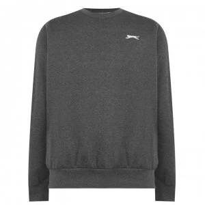 Slazenger SL Fleece Crew Sweater Mens - Charcoal Marl