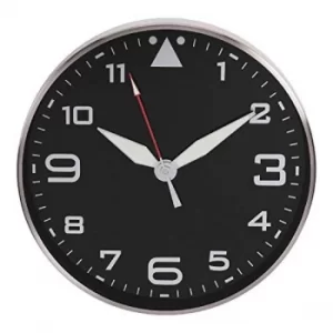 Hometime Metal Wall Clock with Black Dial and Luminous Hands