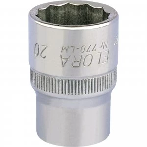 Elora 1/2" Drive Bi Hexagon Socket Metric 1/2" 20mm