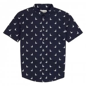 Jack Wills Mr Wills Printed Shirt - Navy AOP