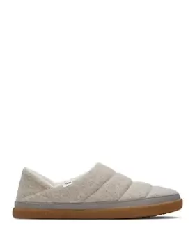 Toms Womens Ezra Quilted Felt & Faux Shearling Slippers