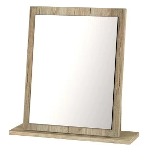 Robert Dyas Wilcox Ready Assembled Dressing Table Mirror - Oak Effect