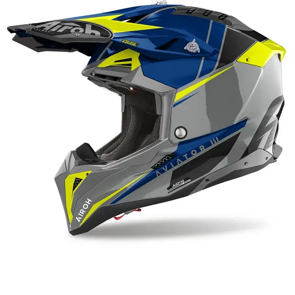 Airoh Aviator 3 Push Blue Offroad Helmet XS