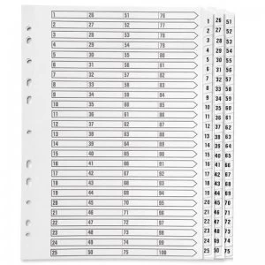 Qconnect A4 1-75 Mylar Index 05601/cs56