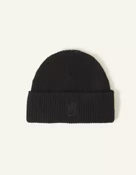 Accessorize Womens Crown Beanie Black