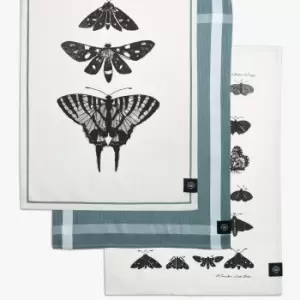 Set of 3 Kew Living Jewels Tea Towels White