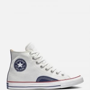 Converse Mens Chuck Taylor All Star Indigo Boro Hi-Top Trainers - Egret/Vintage White - UK 8