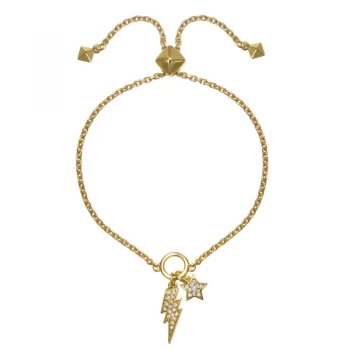 Ladies Karl Lagerfeld Gold Plated Star & Lightning Slide Bracelet